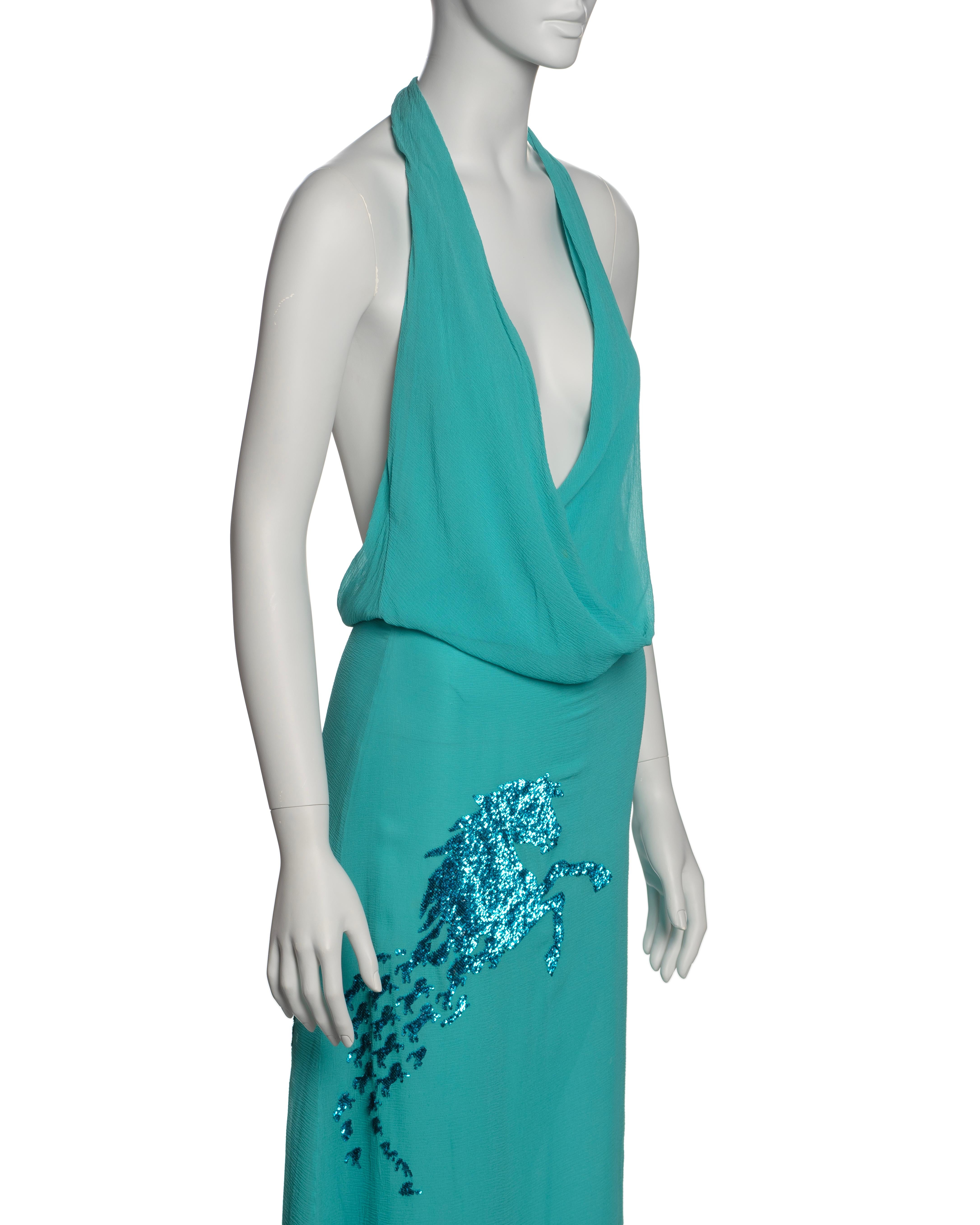 Chloe by Stella McCartney Silk Halter Dress with Sequin Horse Motif, SS 2001 1