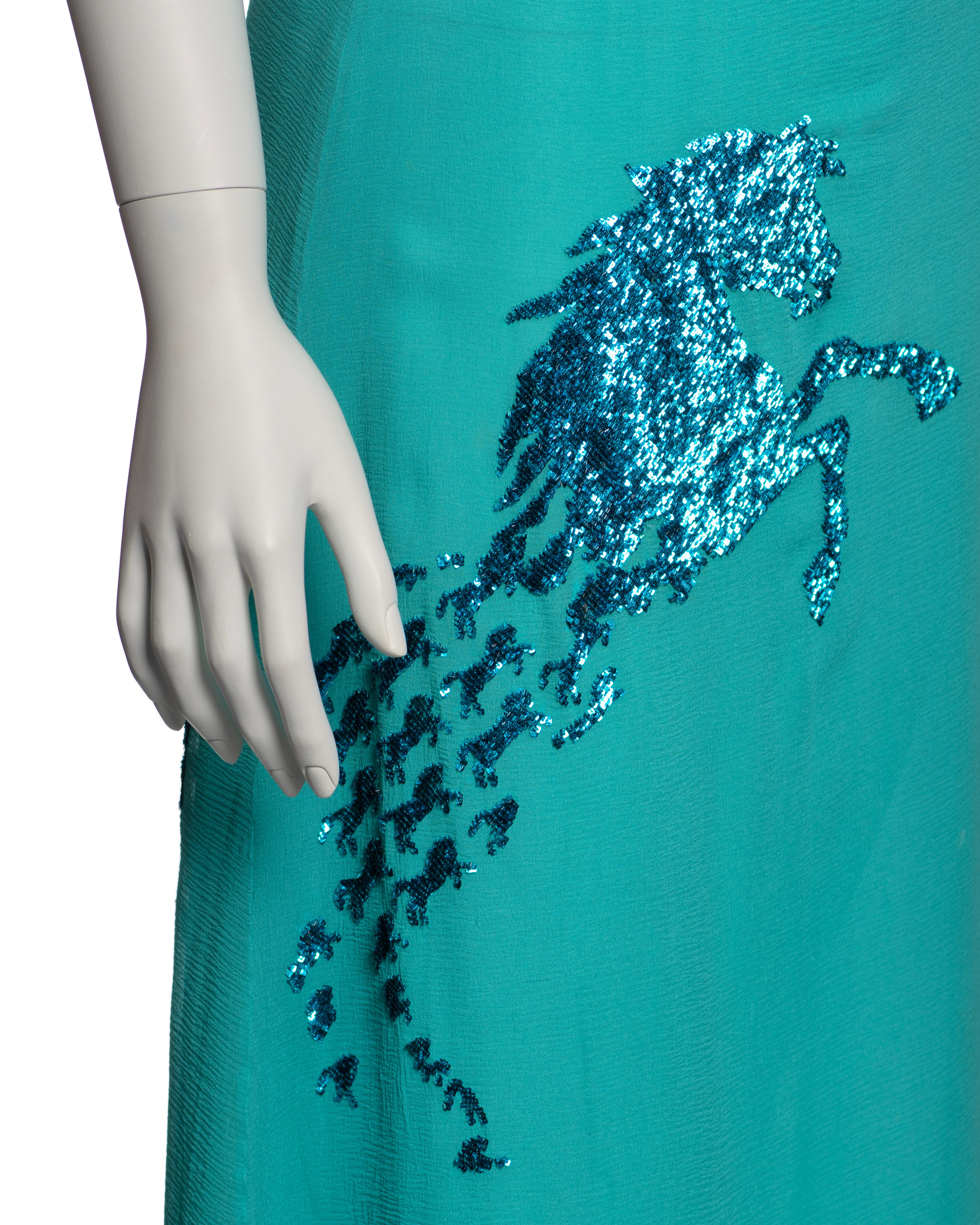 Chloe by Stella McCartney Silk Halter Dress with Sequin Horse Motif, SS 2001 2