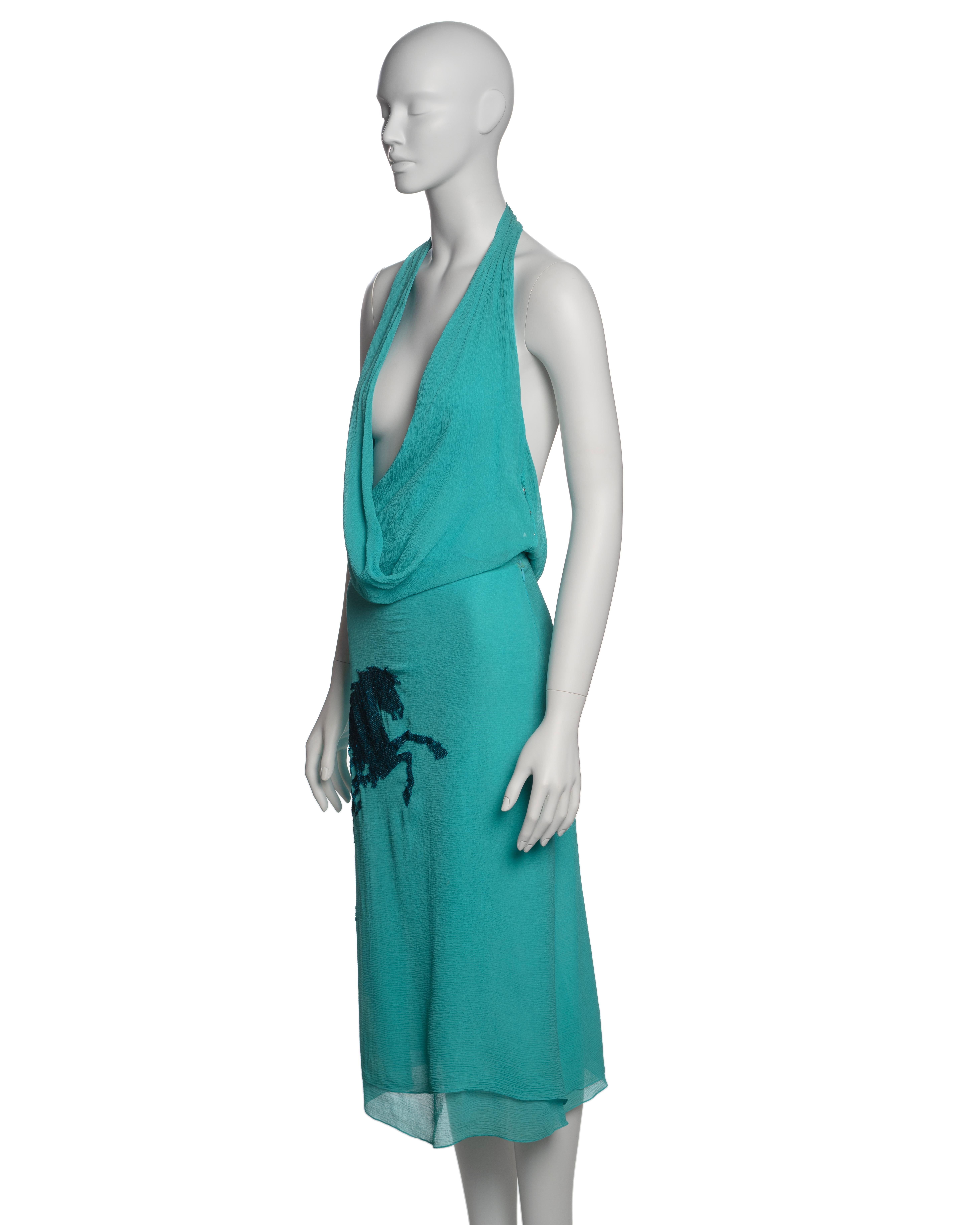 Chloe by Stella McCartney Silk Halter Dress with Sequin Horse Motif, SS 2001 5