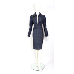 Chloé by Stella McCartney vintage 2001 denim jacket and skirt set
