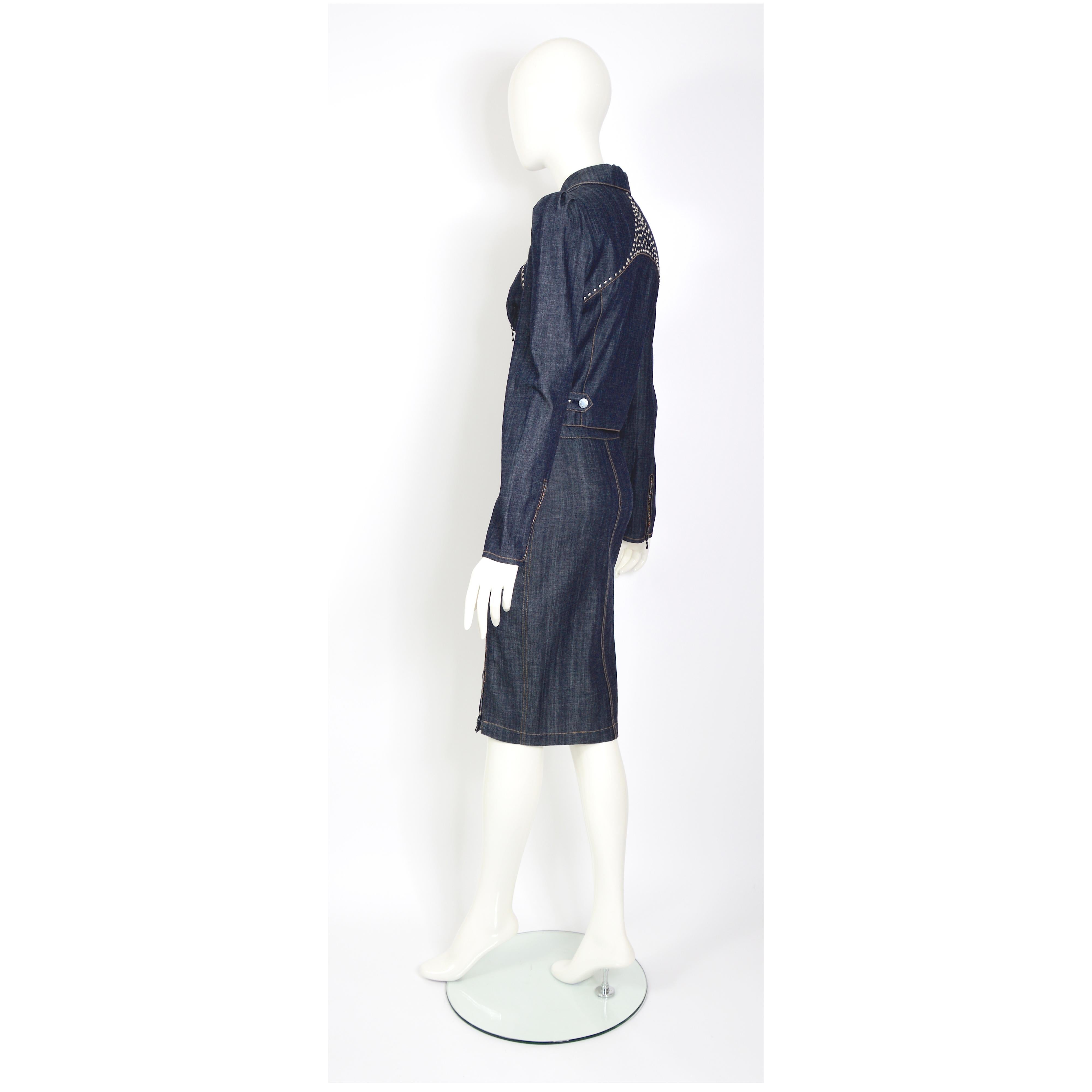 Women's Chloé by Stella McCartney vintage 2001 denim jacket and skirt set For Sale