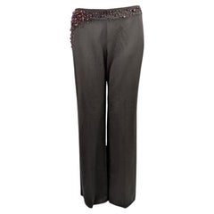 Chloé by Stella McCartney Vintage Café Wide Leg Beaded Pants, Fall Winter 2001