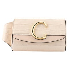 Chloe C Belt Bag Crocodile Embossed Leather