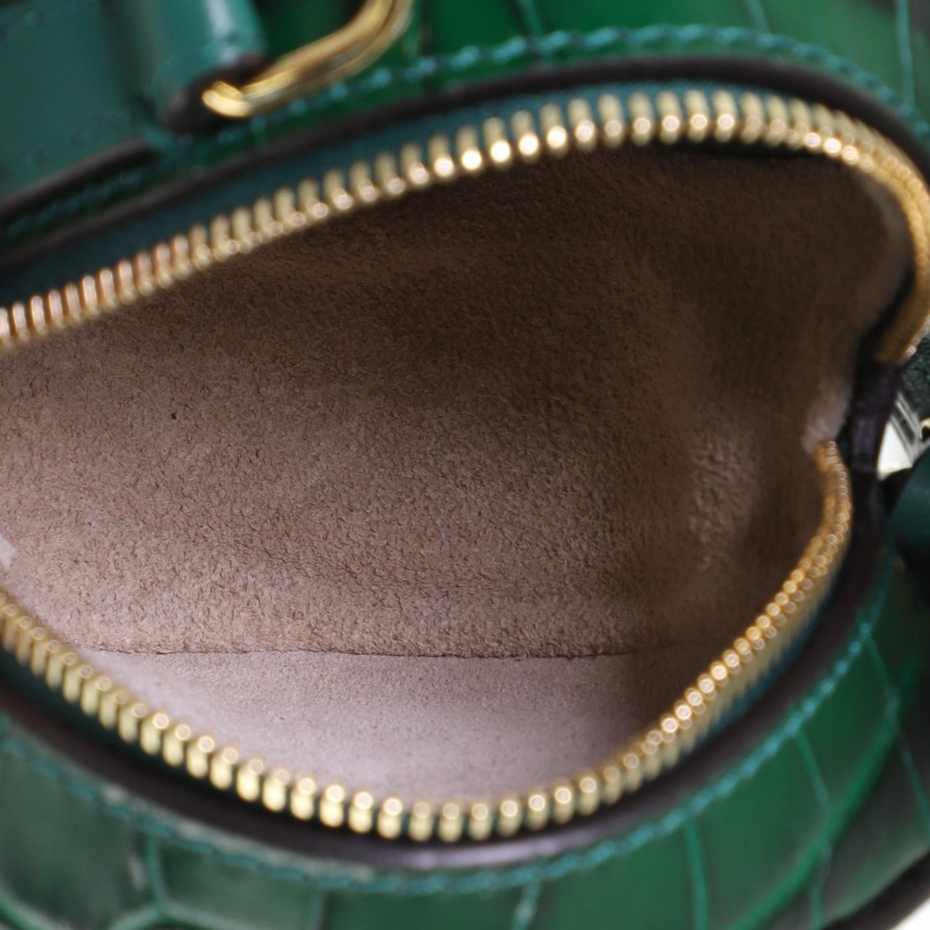 Women's or Men's Chloe C Circle Crossbody Bag Crocodile Embossed Leather Mini