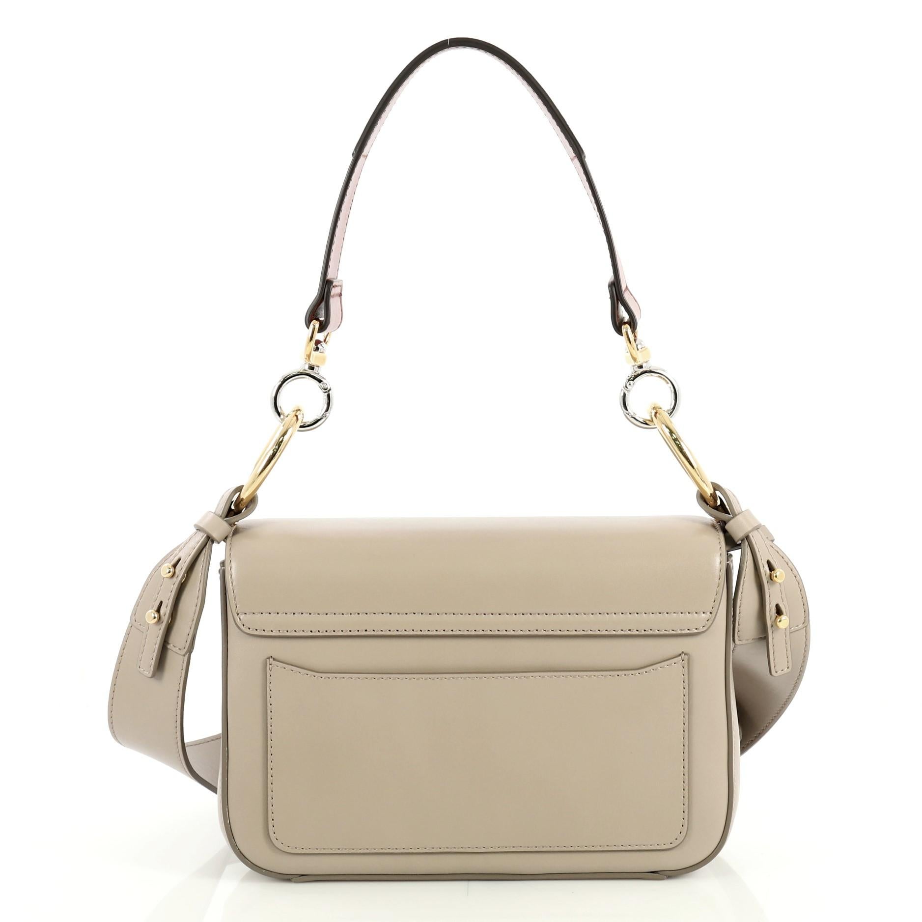 Beige Chloe C Double Carry Bag Leather Small
