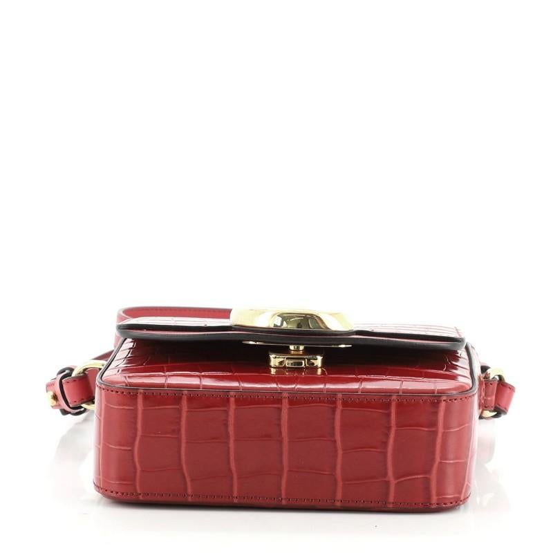 Women's or Men's Chloe C Flap Bag Crocodile Embossed Leather Mini