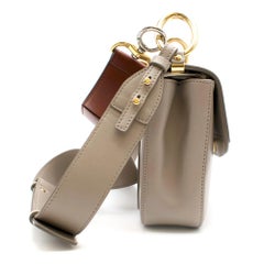 Chloé C small suede-trimmed leather shoulder bag - New Season