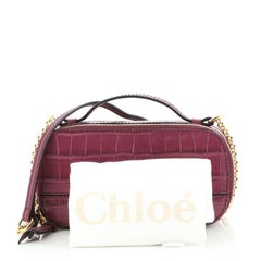 Chloe C Vanity Bag Krokodil geprägtem Leder Mini