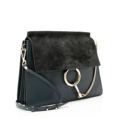 Chloe Calfskin Suede Faye Medium Shoulder Bag
