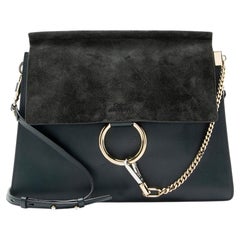Chloe Calfskin Suede Faye Medium Shoulder Bag