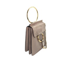 Chloe Calfskin Suede Mini Faye Bracelet Bag