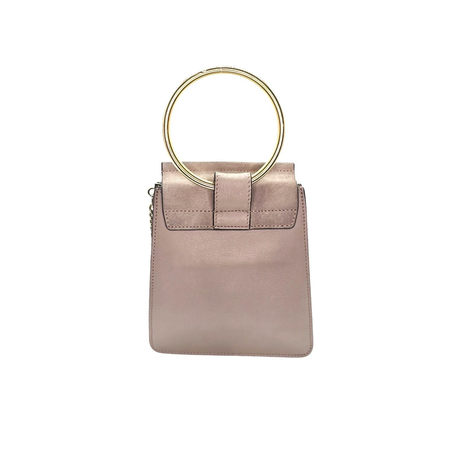 Chloe Calfskin Suede Mini Faye Bracelet Bag In Good Condition For Sale In Scottsdale, AZ