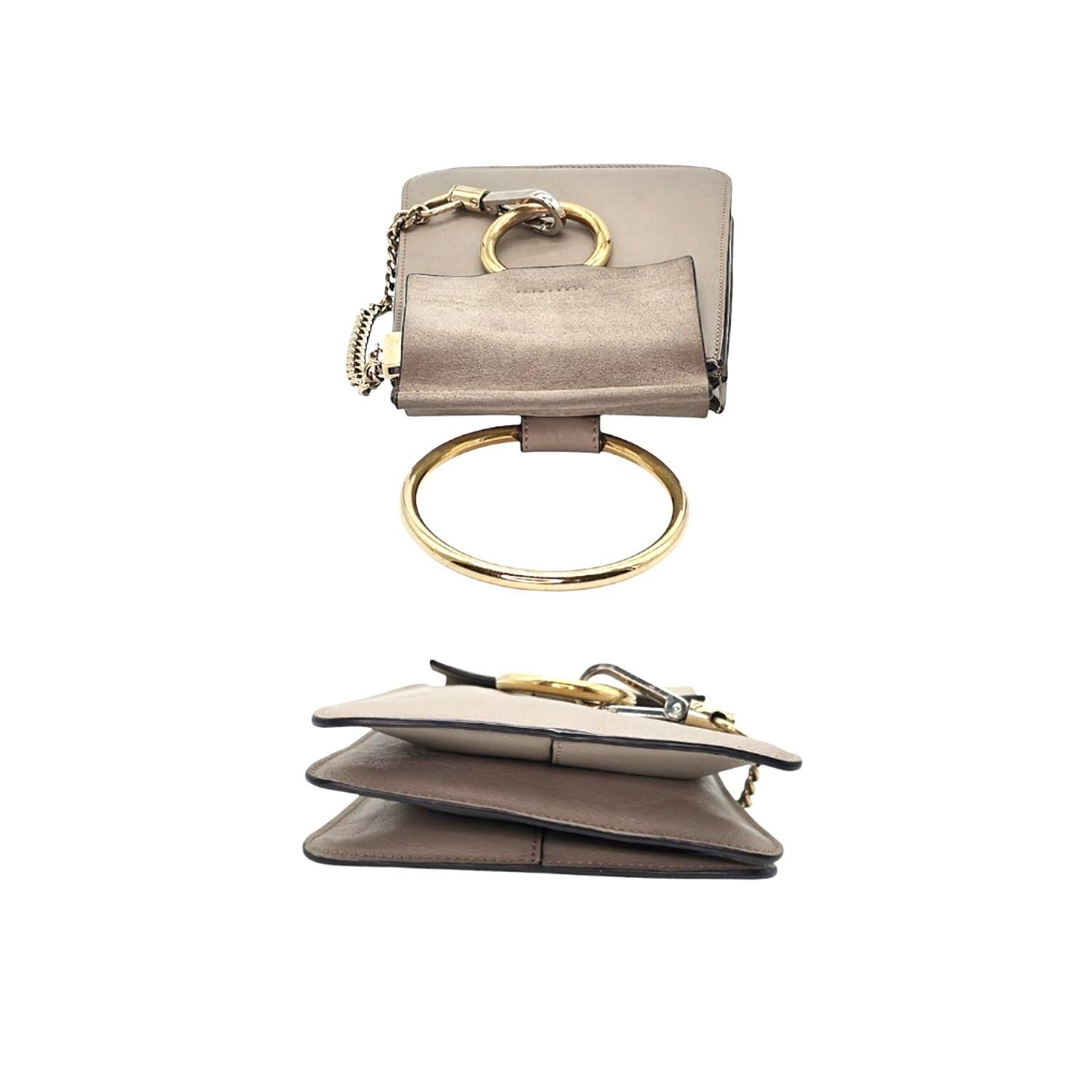Women's Chloe Calfskin Suede Mini Faye Bracelet Bag For Sale