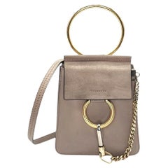 Chloe Calfskin Suede Mini Faye Bracelet Bag