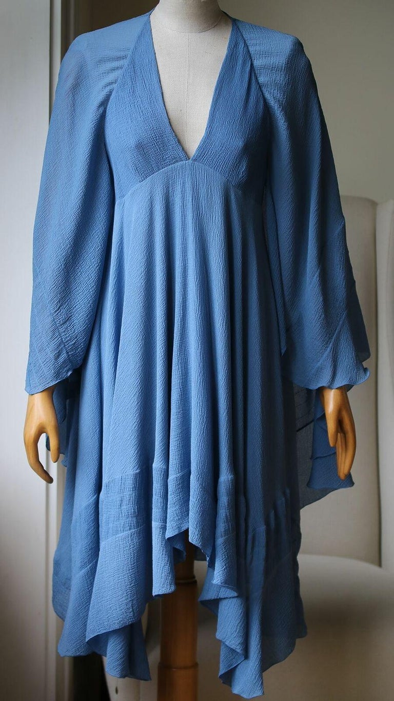 Chloé Cape-Back Silk-Crepon Mini Dress at 1stDibs | chloe a line dress ...