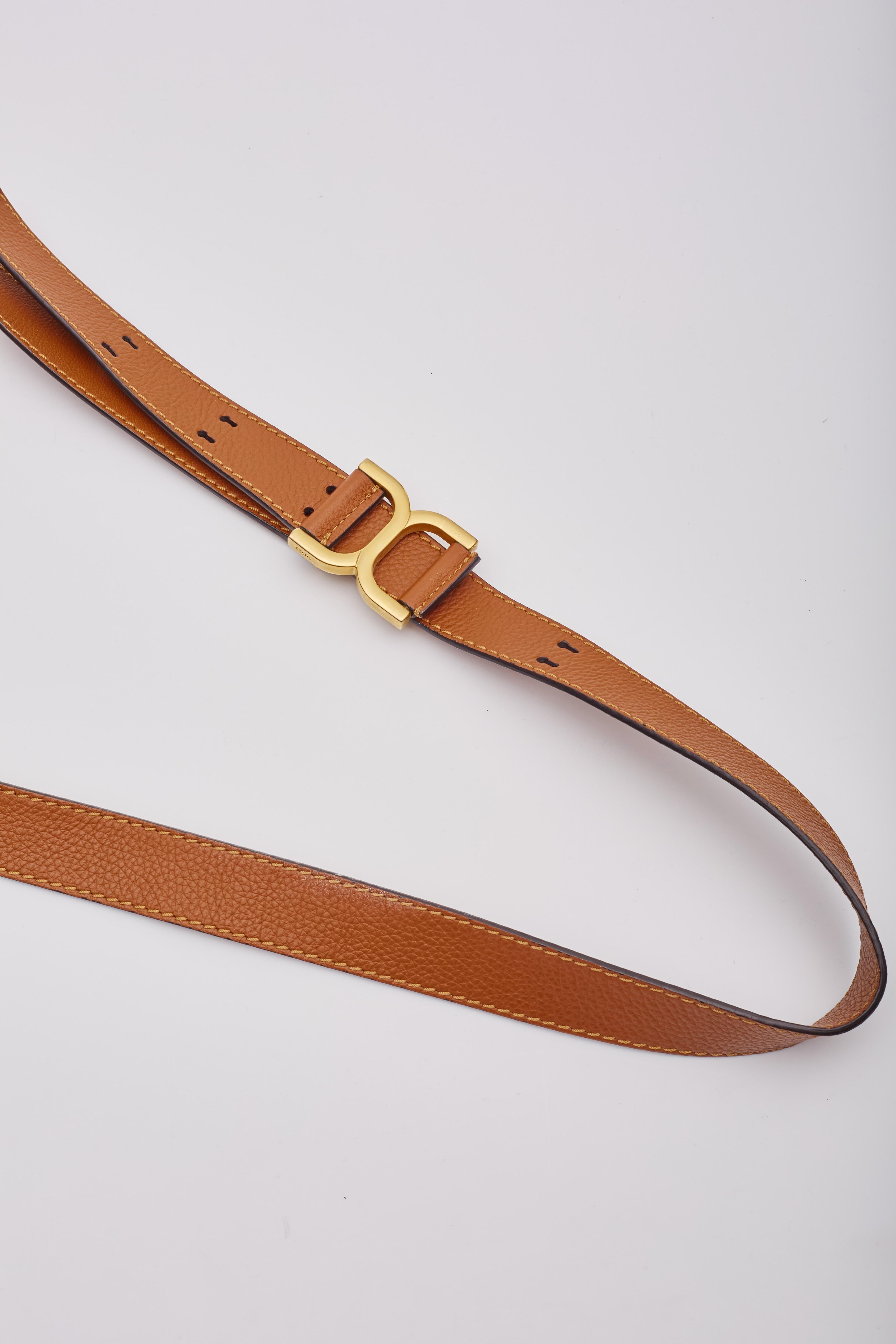 Chloe Caramel Leather Marcie Crossbody Bag Medium For Sale 7