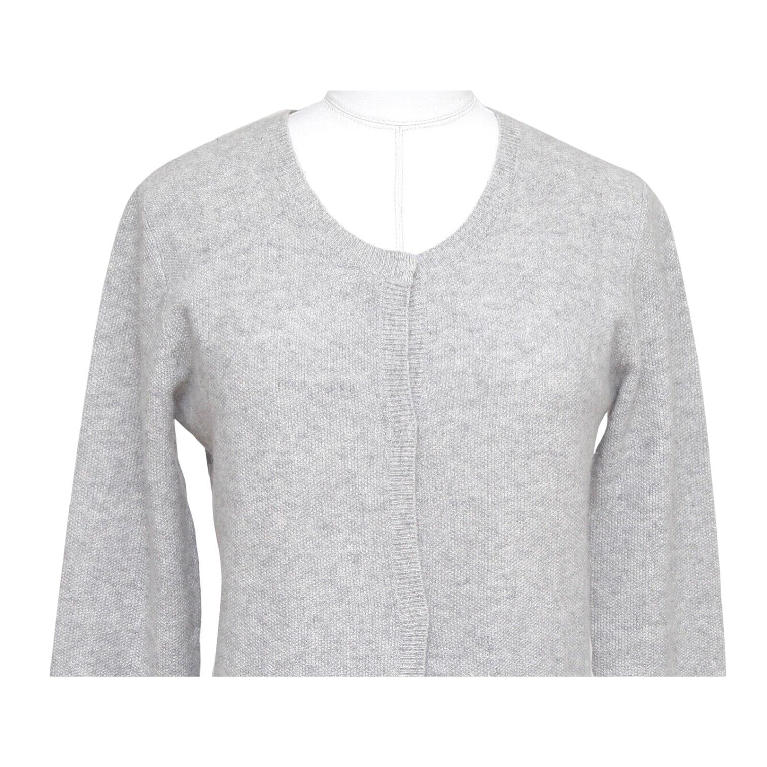 Women's CHLOE Grey Cardigan Sweater Knit Cashmere Long Sleeve Snap Closure Sz XS For Sale