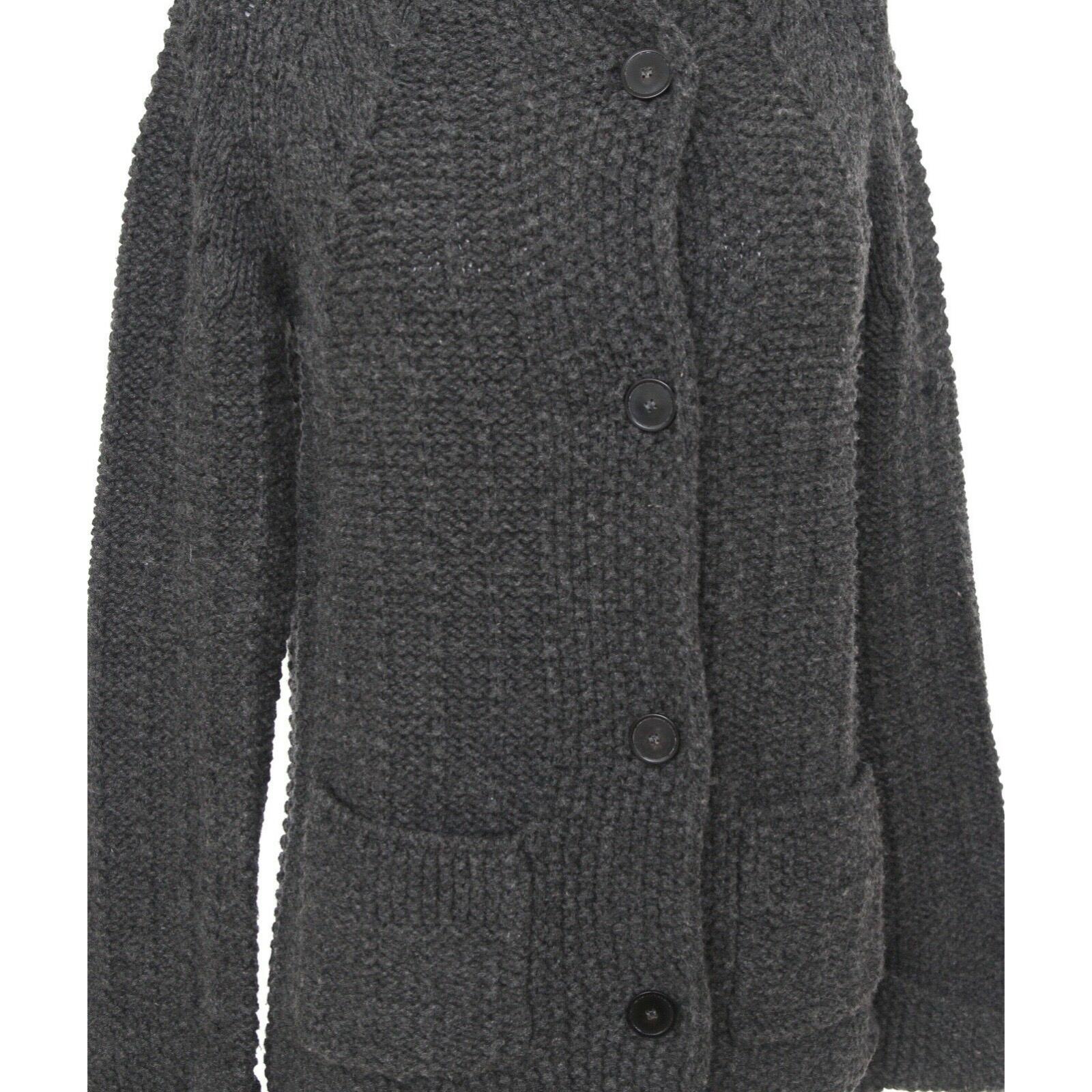 Women's CHLOE Sweater Cardigan Knit Jacket CHARCOAL GREY Long Sleeve Sz XS 2011 For Sale