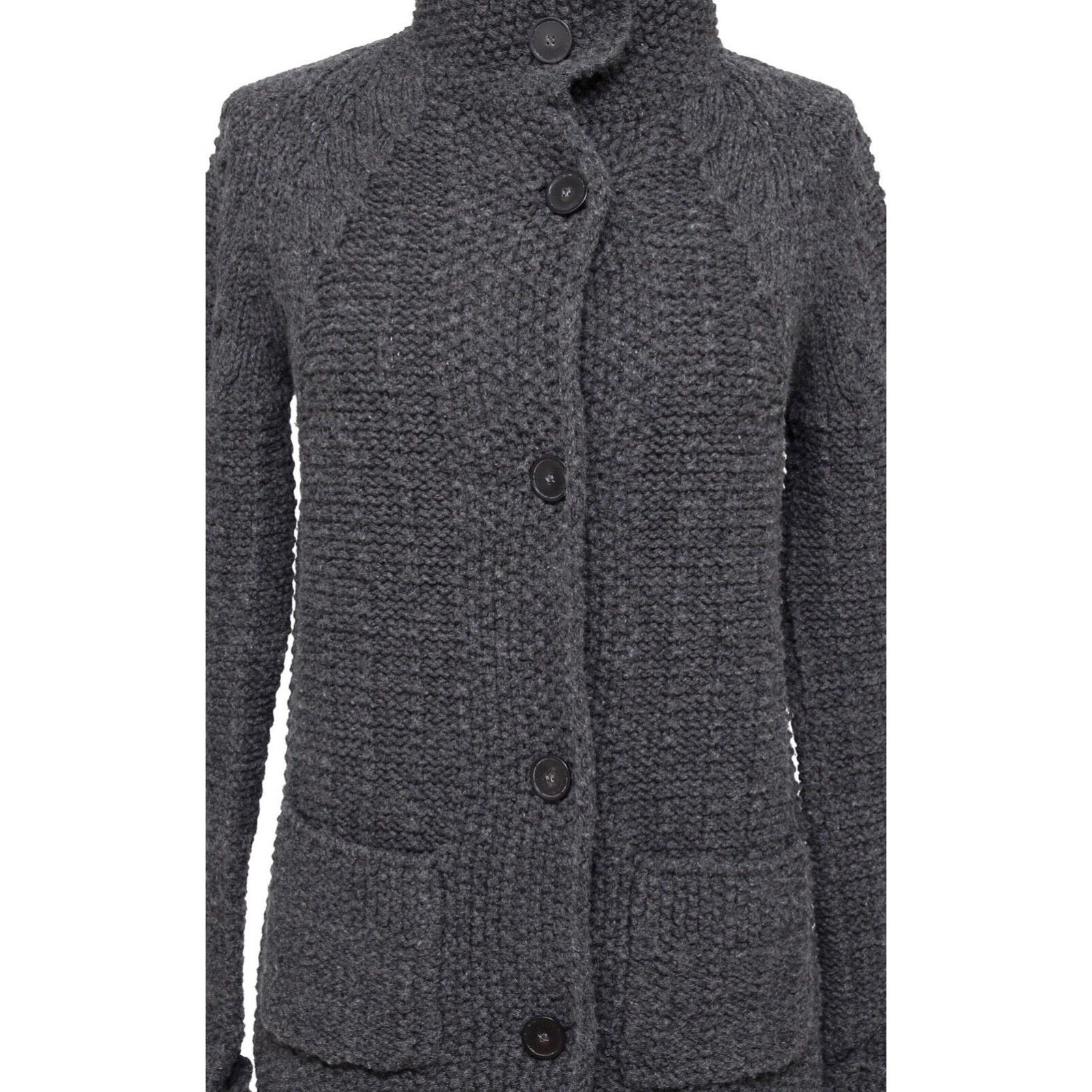CHLOE Sweater Cardigan Knit Jacket CHARCOAL GREY Long Sleeve Sz XS 2011 For Sale 1