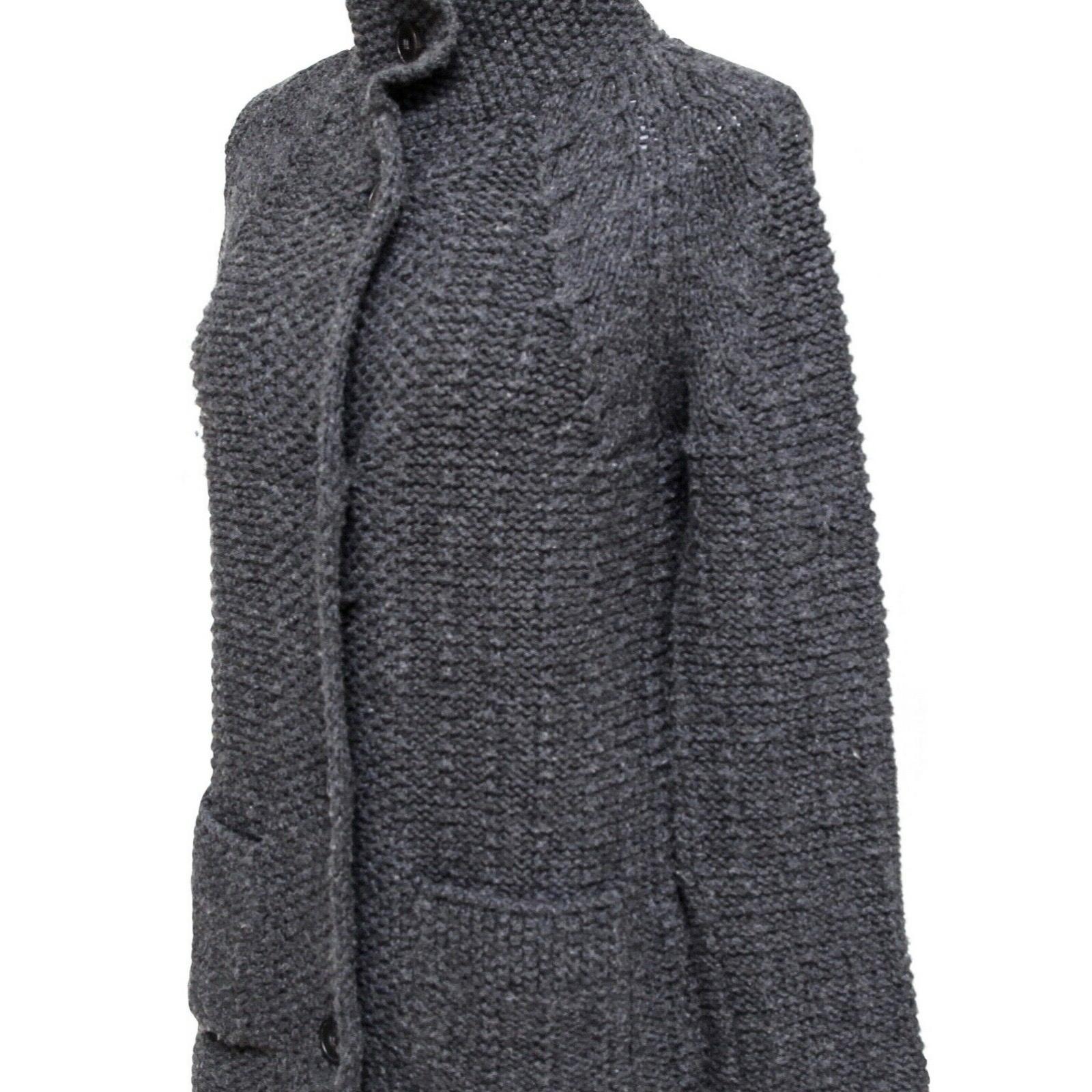 CHLOE Sweater Cardigan Knit Jacket CHARCOAL GREY Long Sleeve Sz XS 2011 For Sale 2