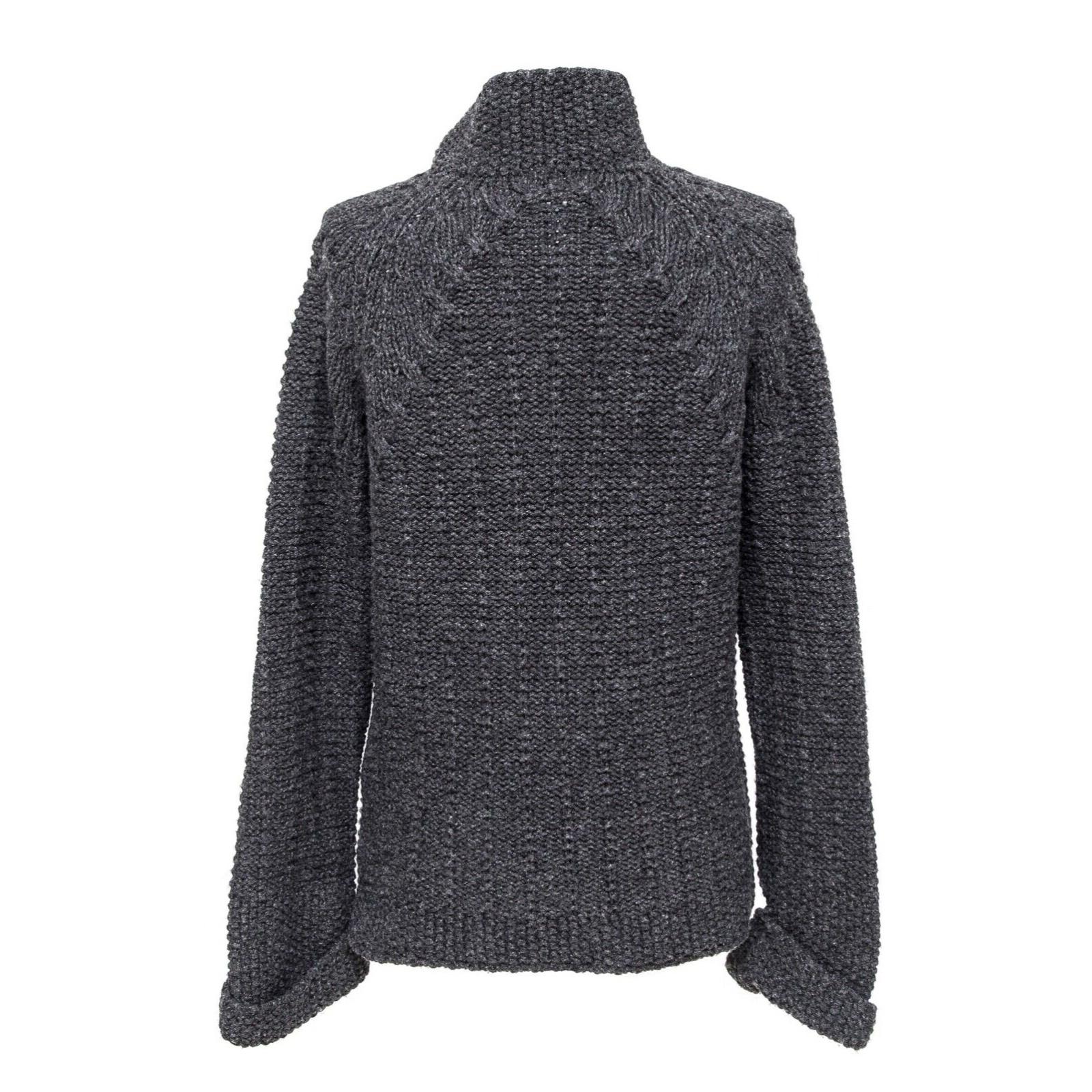 CHLOE Sweater Cardigan Knit Jacket CHARCOAL GREY Long Sleeve Sz XS 2011 For Sale 3