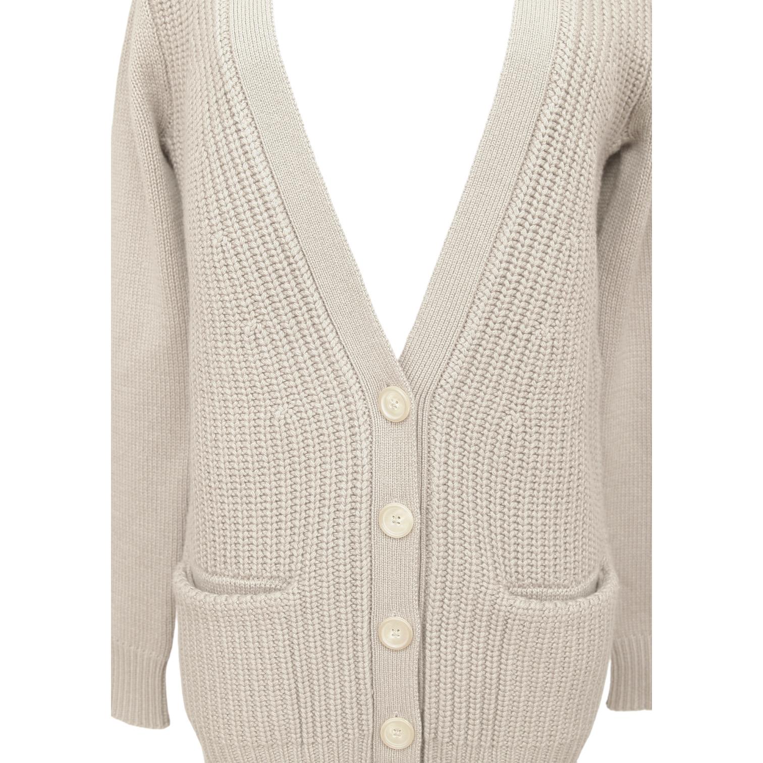 CHLOE Cardigan Sweater Long Sleeve Beige Knit Buttons Pockets Sz XS 2011 $895 For Sale 1