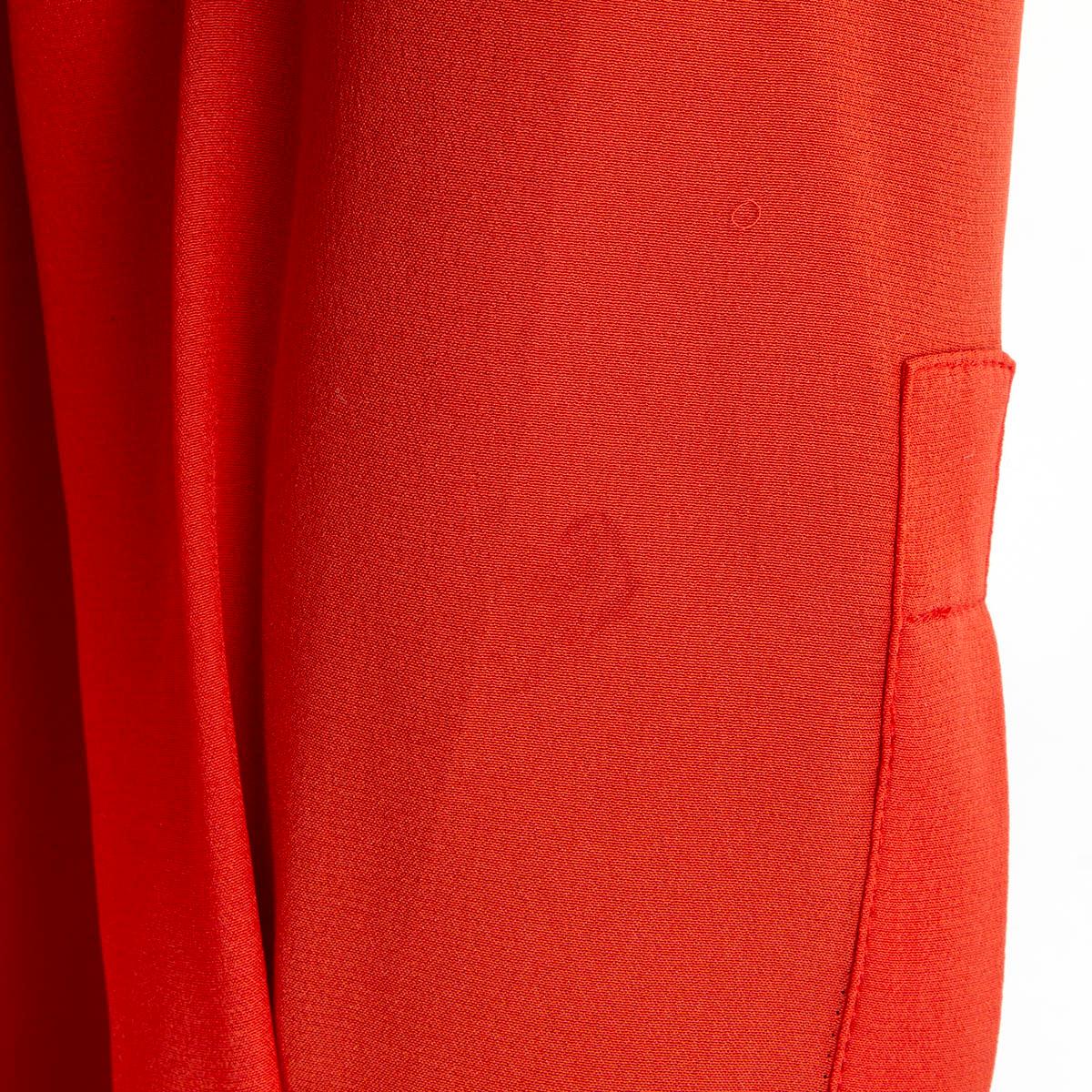 Women's CHLOE carmine red silk OVERSIZED KEYHOLE Blouse Shirt 36 XS For Sale