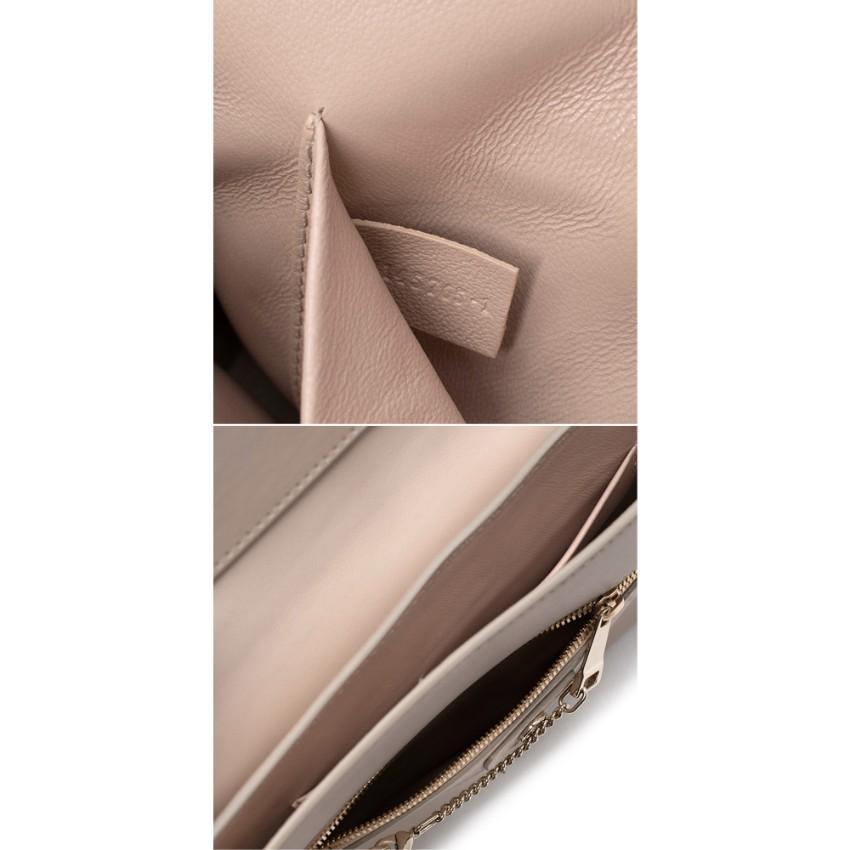 Chloe Cassie Powder Pink Soft & Grained Leather Envelope Shoulder Bag For Sale 2