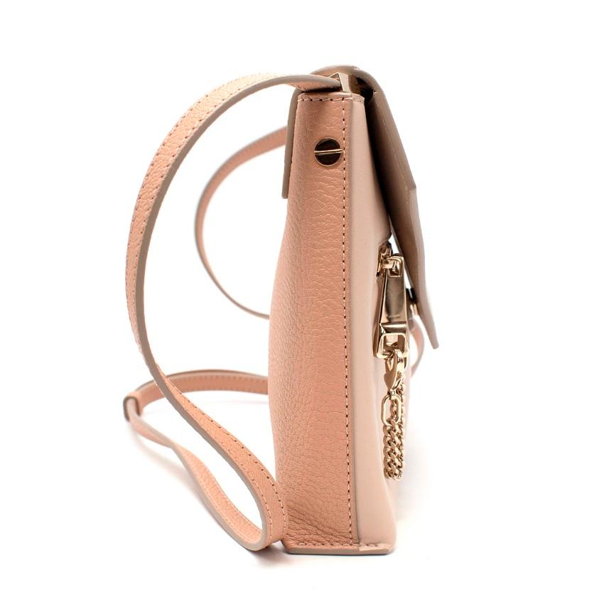 Chloe Cassie Powder Pink Soft & Grained Leather Envelope Shoulder Bag
 

 - Pink beige lambskin and goat soft leather at front
 - Powder pink grained leather at back
 - Lined in loft lambskin leather
 - Golden brass hardware.
 - Magnetic snap with