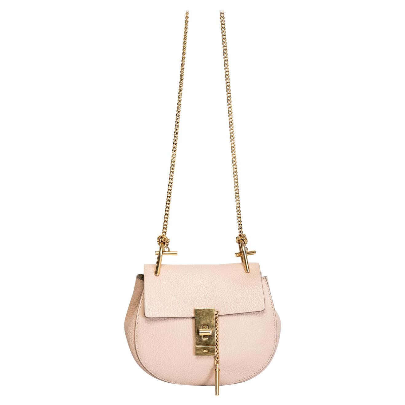 Chloe Cement Pink Leather Crossbody Bag For Sale at 1stDibs