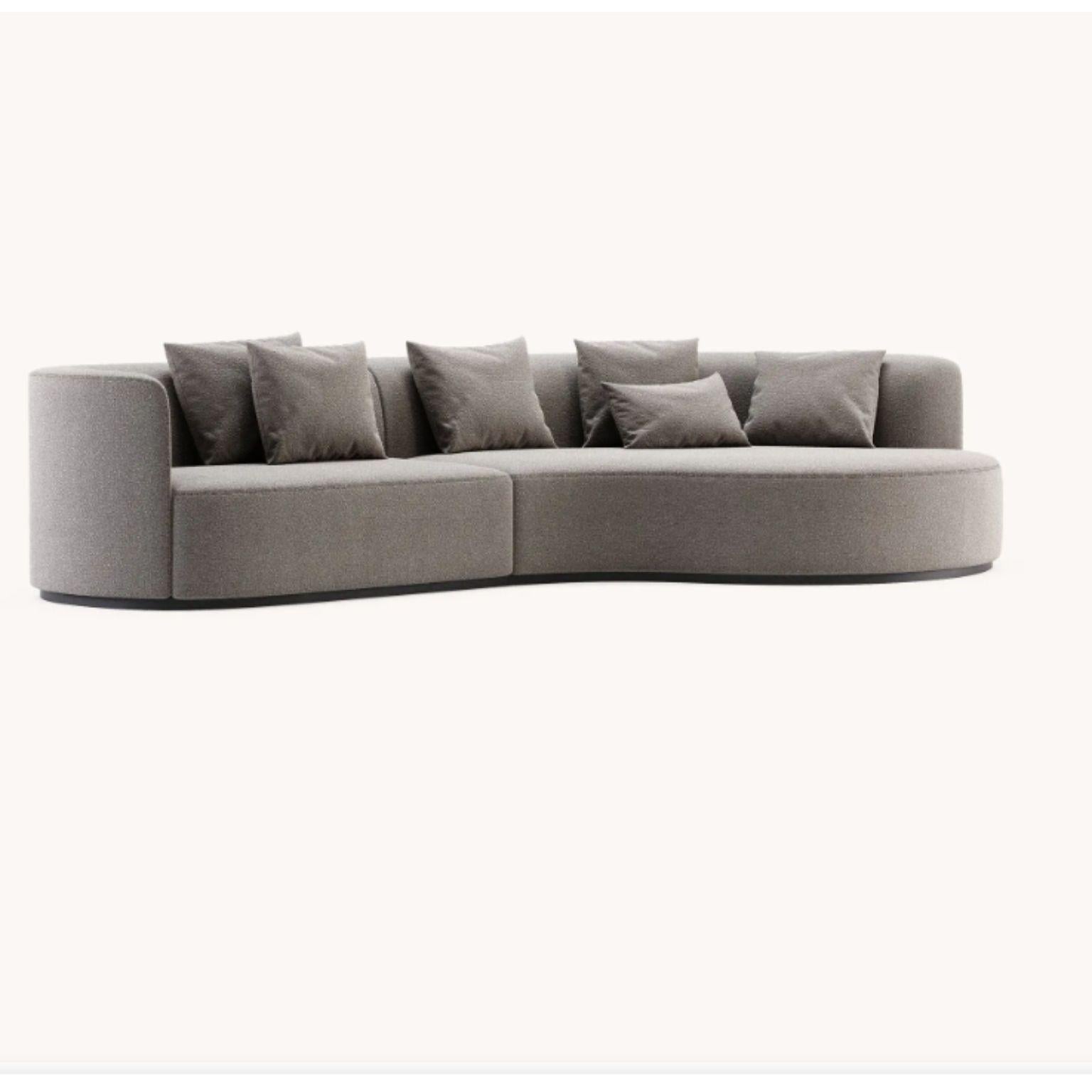 Chloe chaise sofa by Domkapa
Materials: Bouclé (Columbia Taupe), black ash. 
Dimensions: W 350 x D 180 x H 75.5 cm.
Also available in different materials. Please contact us.

Chloe is an outstanding design piece with striking aesthetic balance