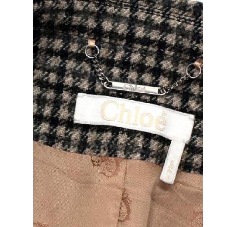 Chloe Check Tweed Single Breasted Jacket For Sale 1
