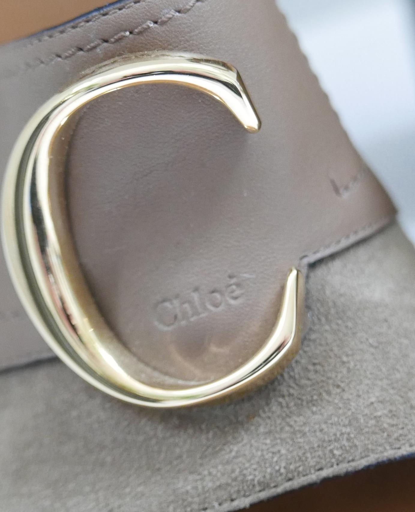 Brown Chloé Chloe C logo platform sandals For Sale