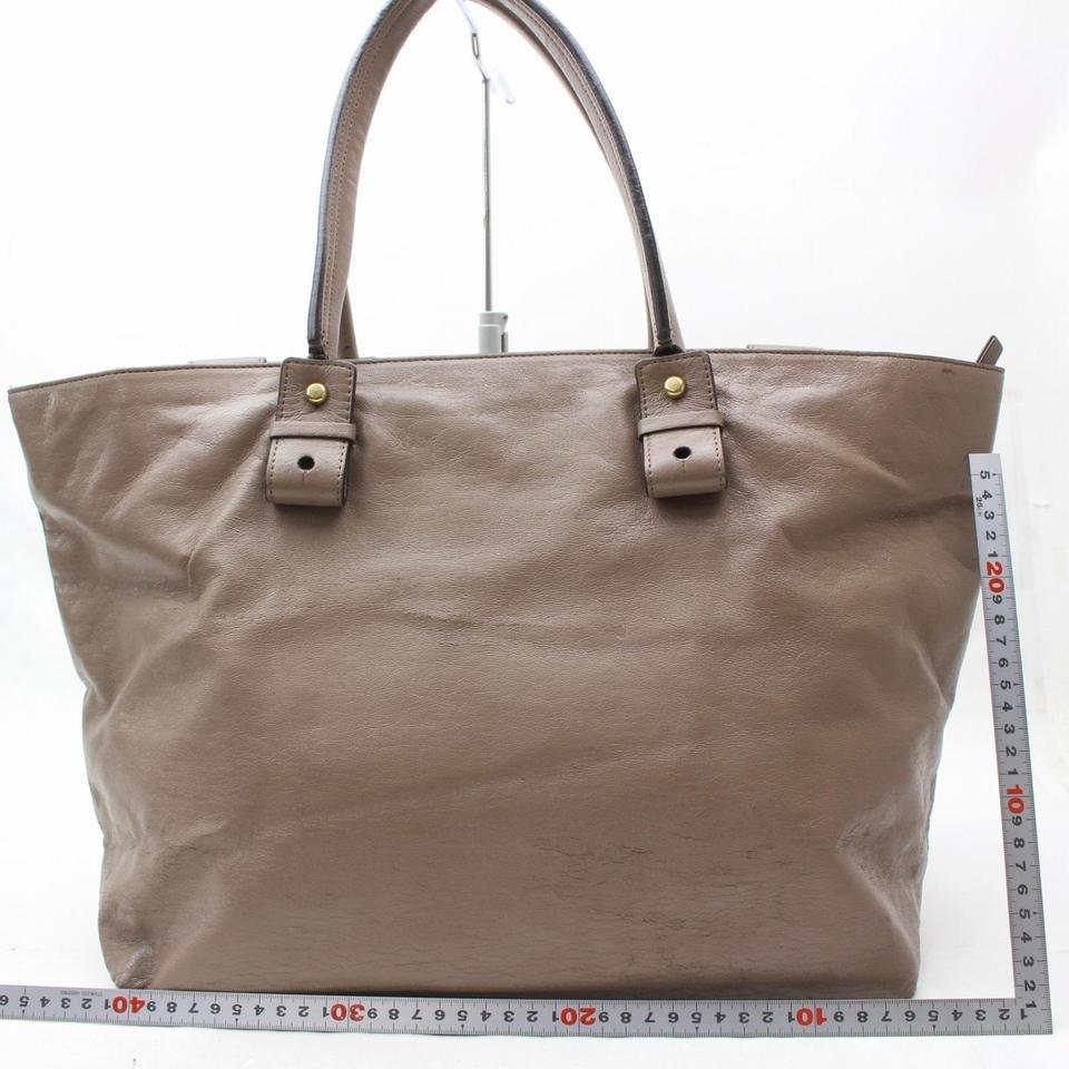 Women's Chloé Chloé Large Zip Shopper Tote 869608 Brown Leather Shoulder Bag