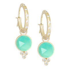 Chloe Chrysoprase 18 Karat Gold Earrings