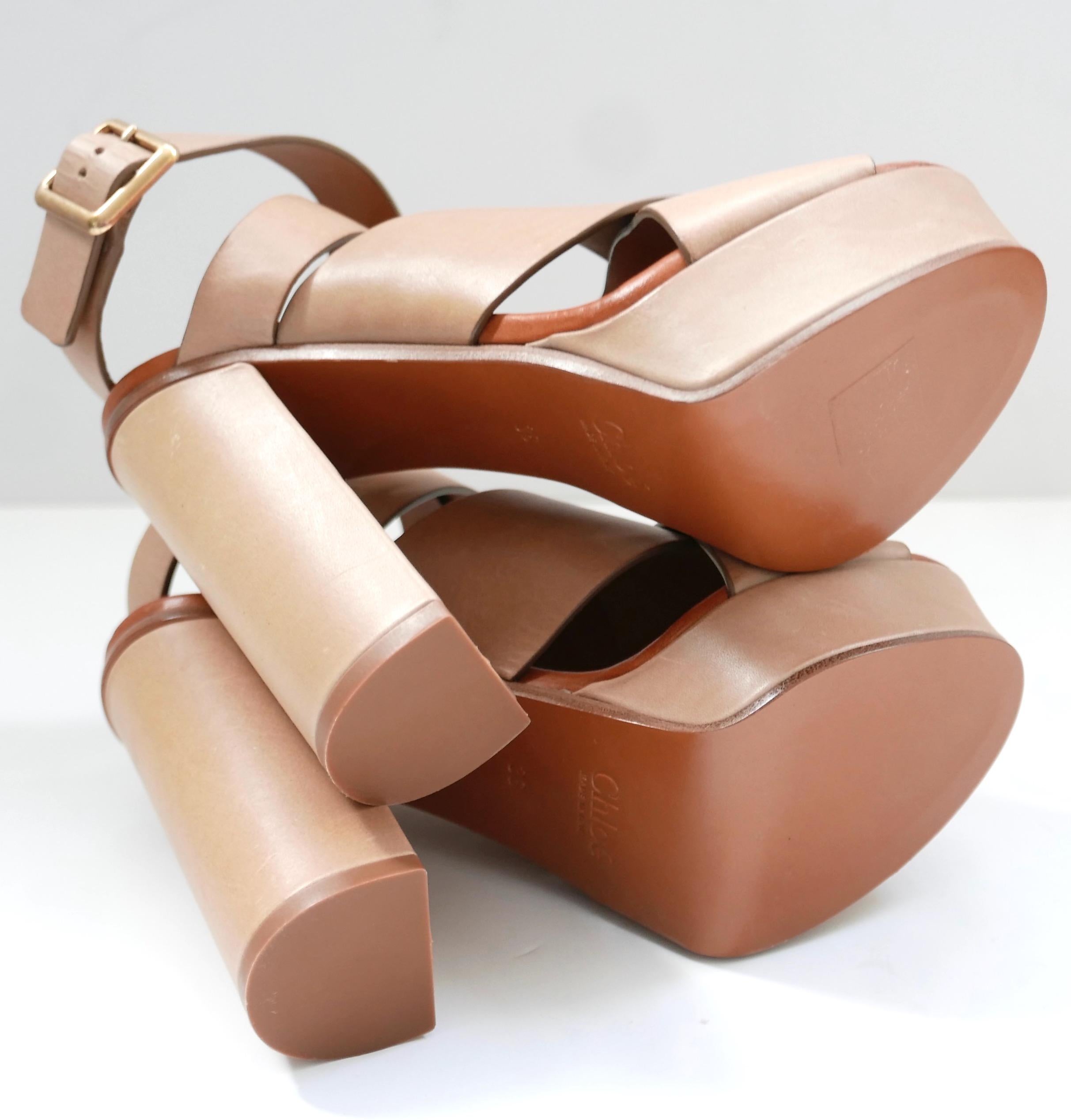 Women's Chloe chunky strap block heel sandals For Sale