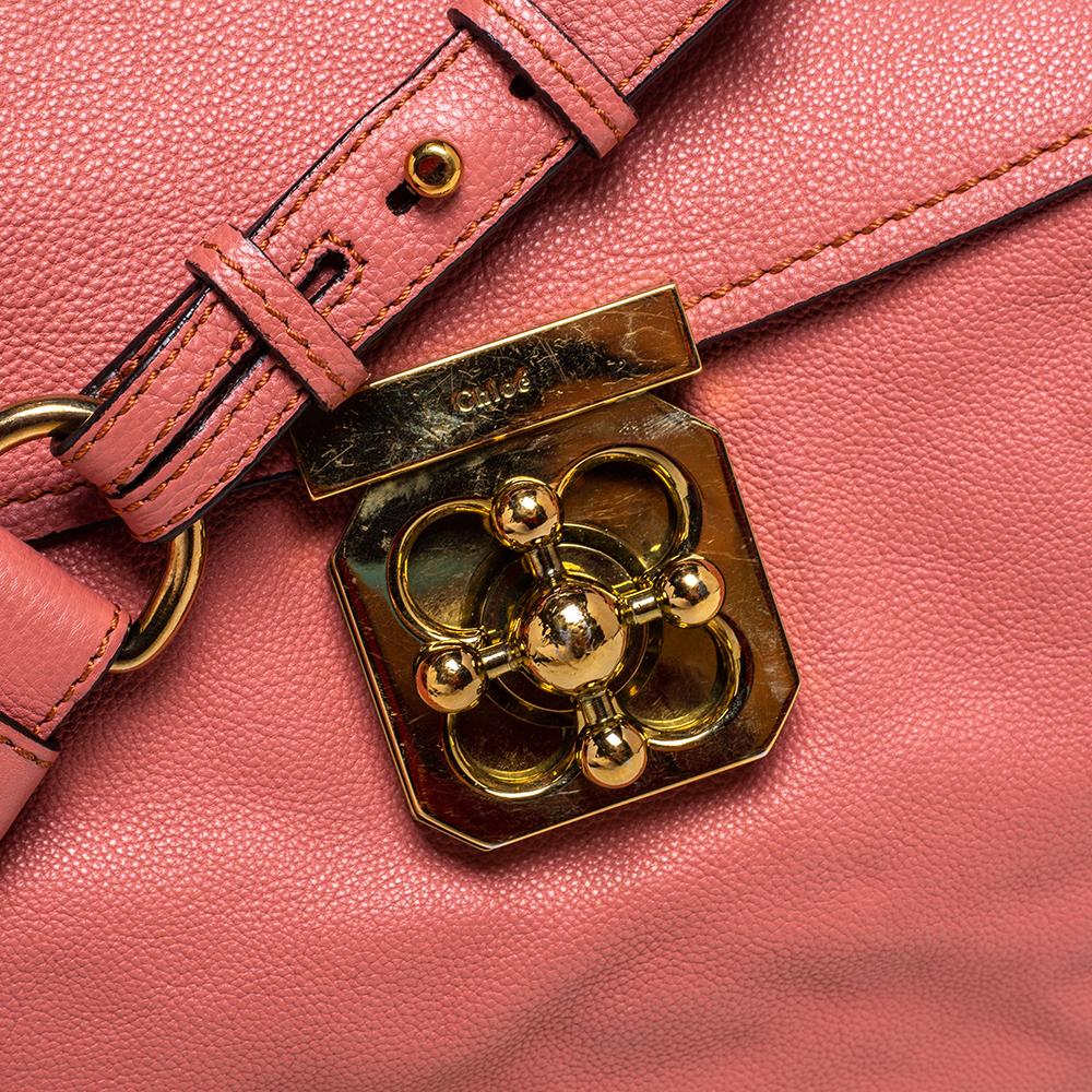 Women's Chloe Cinnamon Rose Leather Elsie Top Handle Bag