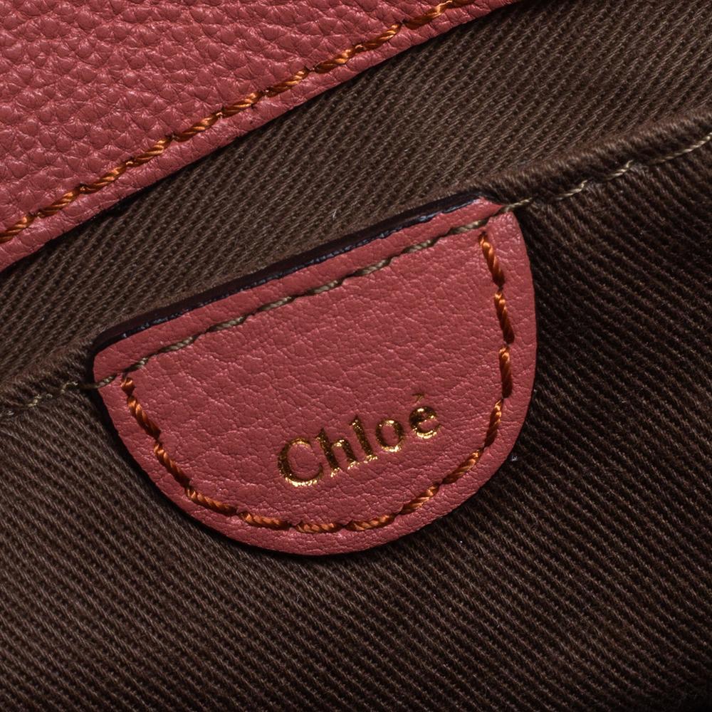 Chloe Cinnamon Rose Leather Elsie Top Handle Bag 3