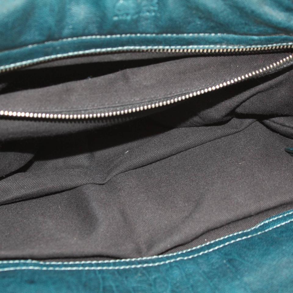 Black Chloé Clear Handle 2way 866584 Green Leather Shoulder Bag For Sale