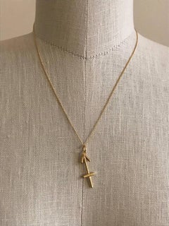 Chloe Constellation Sagittarius Star Sign Gold Tone Charm Necklace