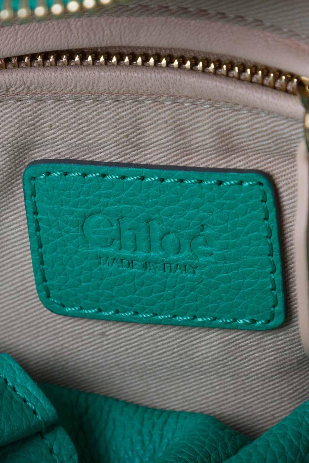 Chloe Coral Green Leather Small Paraty Shoulder Bag 1