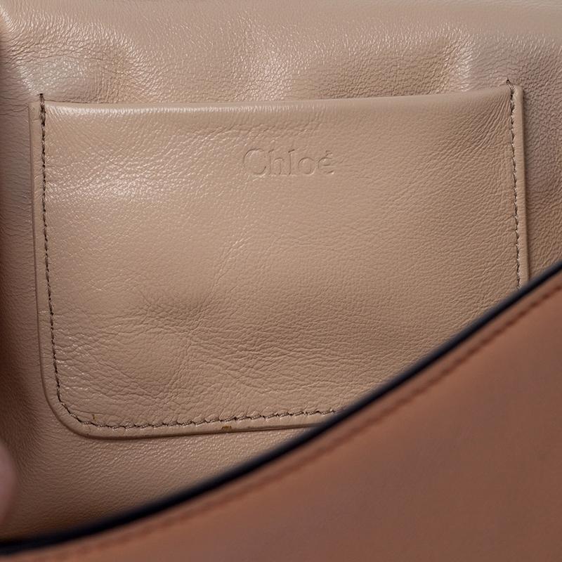 Brown Chloe Coral Leather Medium Elsie Shoulder Bag
