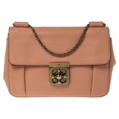 Chloe Coral Leather Medium Elsie Shoulder Bag