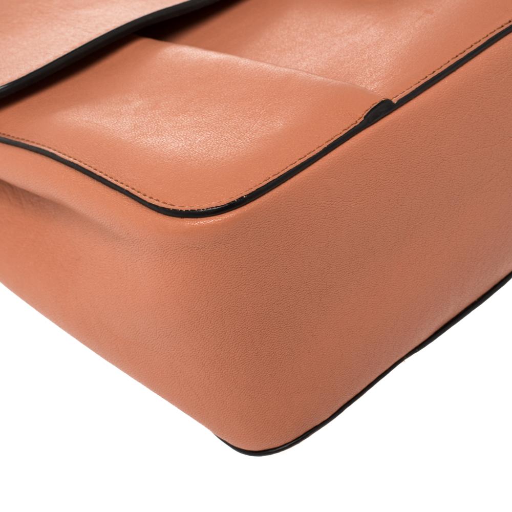 Chloe Coral Orange Leather Large Elsie Shoulder Bag 6