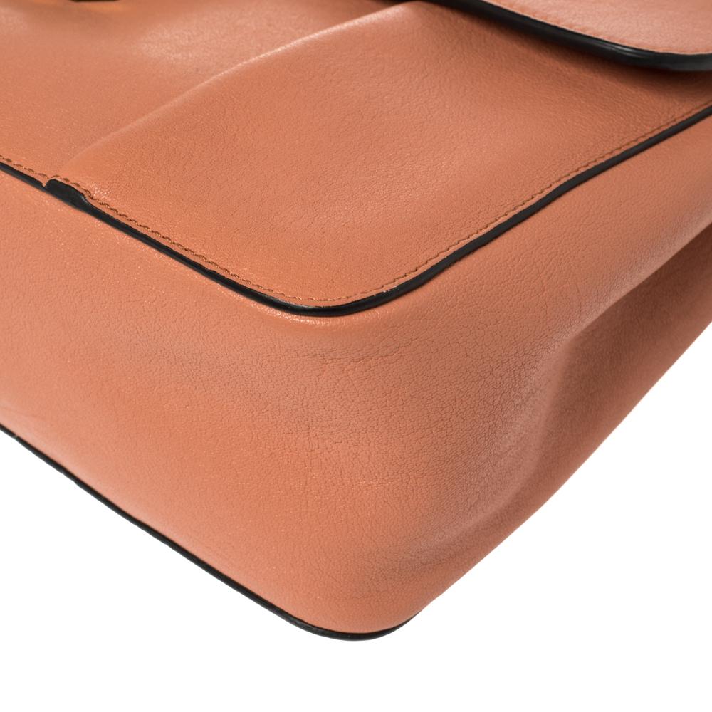 Chloe Coral Orange Leather Large Elsie Shoulder Bag 5