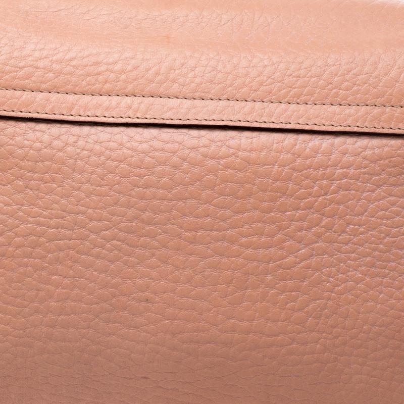 Chloe Coral Orange Leather Medium Sally Flap Shoulder Bag 3