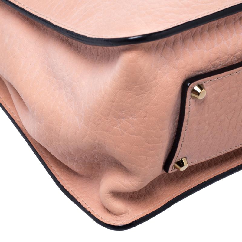 Chloe Coral Orange Leather Medium Sally Flap Shoulder Bag 4