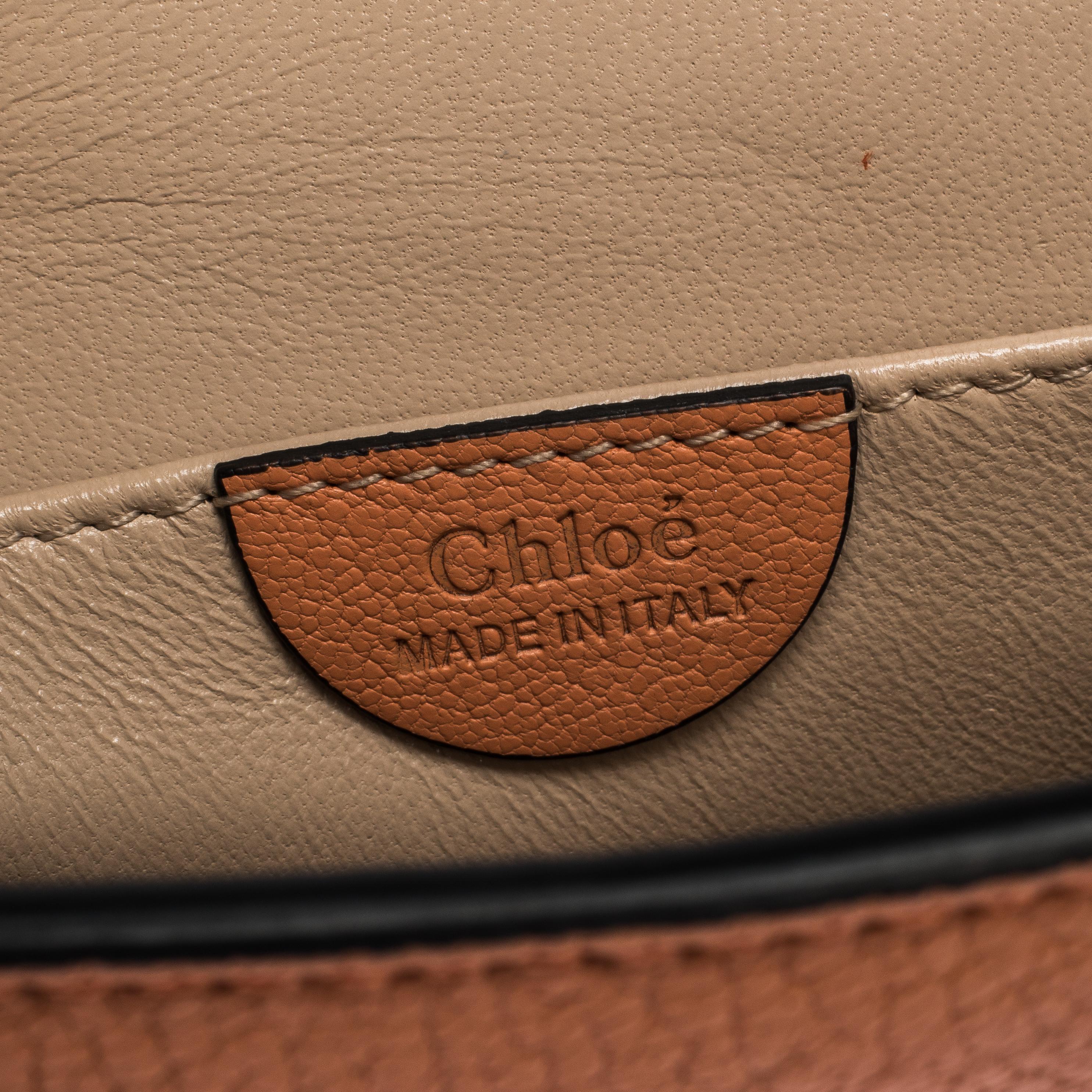 Chloe Coral Orange Leather Small Elsie Shoulder Bag 5