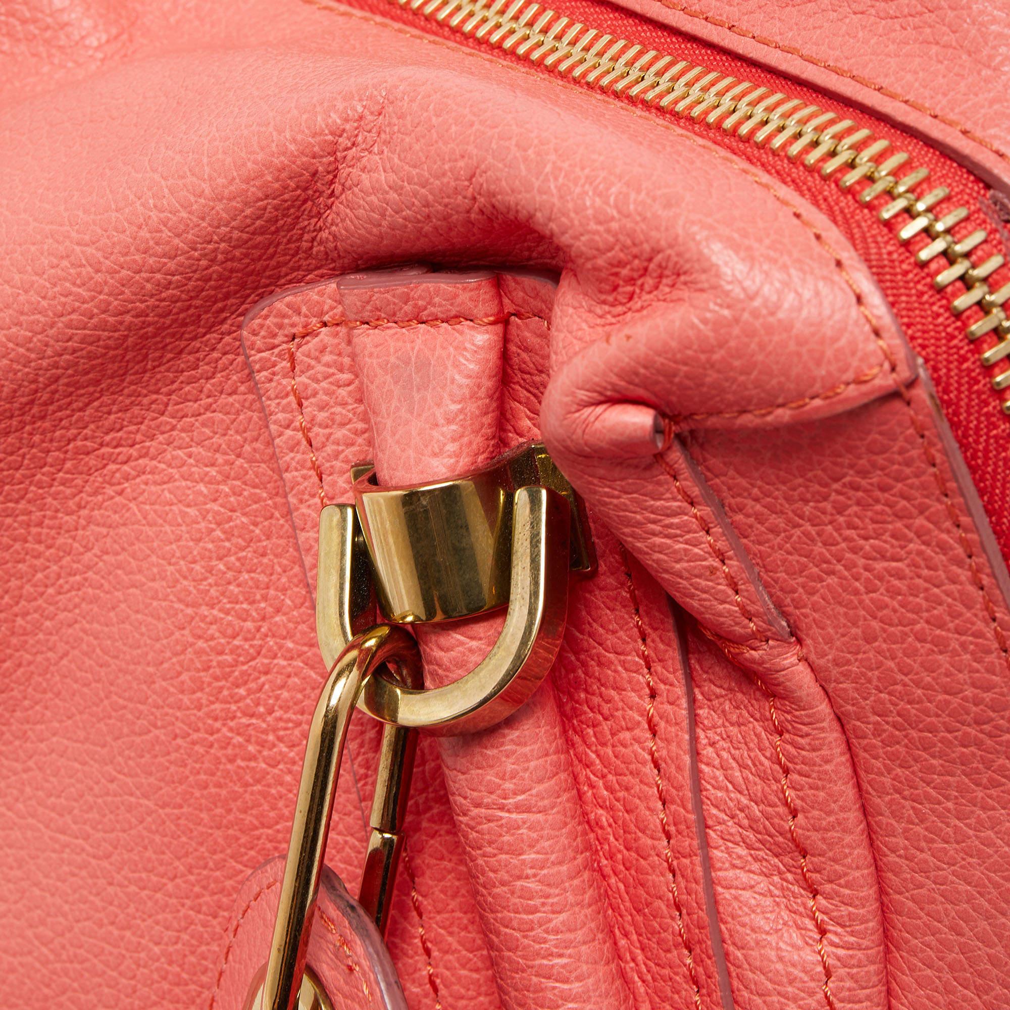 Chloe Coral Pink Leather Medium Paraty Shoulder Bag 11