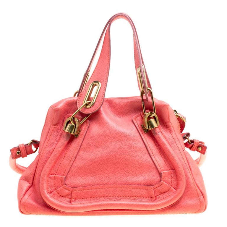 Chloe Coral Pink Leather Small Paraty Bag For Sale at 1stDibs | chloe ...